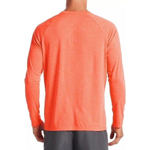 Nike DRI-FIT Hydroguard Swim Shirt Mens M Orange Heather UPF 40+ NEW - Picture 2 of 10